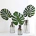 30 Pcs Artificial Palm Leaves with Stems Tropical Plant Faux Monstera Leaves Safari Leaves Hawaiian Luau Party Suppliers Decorations,Tiki Aloha Jungle Beach Birthday Table Leave Decorations