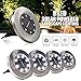 Solar Ground Lights,8 LED Disk Lights Solar Powered Waterproof Garden Pathway Outdoor in-Ground Lights with Light Sensor (Bright White 8 Packs)
