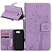 Linkertech Galaxy J7 V Case, Galaxy J7 Perx Case, [Kickstand] PU Leather Wallet Flip Pouch Case Cover with Wrist Strap & Card Slots for Samsung Galaxy J7 2017 / J7 Sky Pro/Galaxy Halo (B-6)