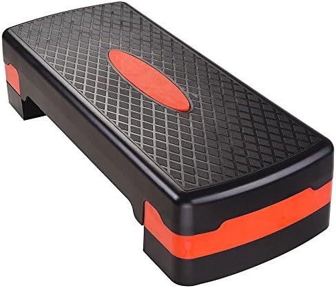 Non-slip Aerobic Stepper 27" Sport Fitness Adjust 4"-6" Cardio Step Exercise Health Shock absorbing with Risers