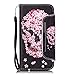 Galaxy S7 Case, Firefish Kickstand Flip [Card Slots] Wallet Cover Double Layer Bumper Shell with Magnetic Closure Strap Case for Samsung Galaxy S7-Skull