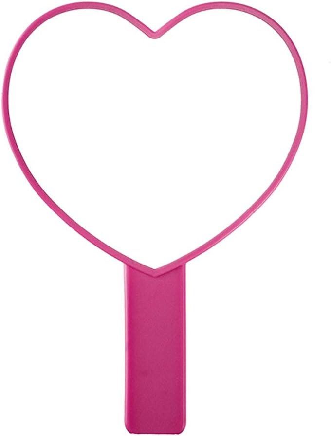 TBWHL Heart-Shaped Travel Handheld Mirror, Cosmetic Hand Mirror with Handle Pink: Home & Kitchen