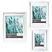 Gallery Solutions 8x10 White Wood Frame with Double White Mat for 5x7 Image