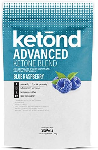 Ketond Advanced Ketone Supplement - 11.7g of goBHB per Serving (30 Servings) - #1 Rated BHB (Beta-HydroxyButyrate) Supplement for Weight Loss, Increased Energy, Focus & Fat Loss (Blue Rapsberry)