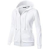 GIVON Women's Lightweight Zip Up Hoodie – Long Sleeve Thin Casual Hooded Jacket, Plus