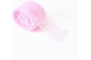 10m Roll Lace Ribbon, 4.5cm Width Decorative DIY Lacework with Polyester Silk, for Wedding Dress Hair Bedroom Clothing Decora