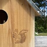 Selections Wooden Squirrel Nest Box Habitat With Metal Roof 29x26x24 cm view 7