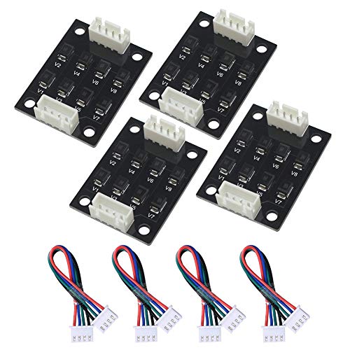 KeeYees 4 Pcs Smoother Addon Module kit - 3D Printer Accessories for Pattern Elimination Motor Filter Clipping Filter A4988 / DVR8255 3D Printer Stepper Motor Driver