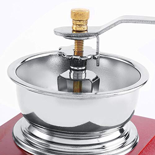 Raguso 2Colors Kaffeemühle Holz- und Edelstahl-sichere Mehrzweck-Handkaffeemühle für die Wohnküche(Mahagoniimitation) – Bild 7