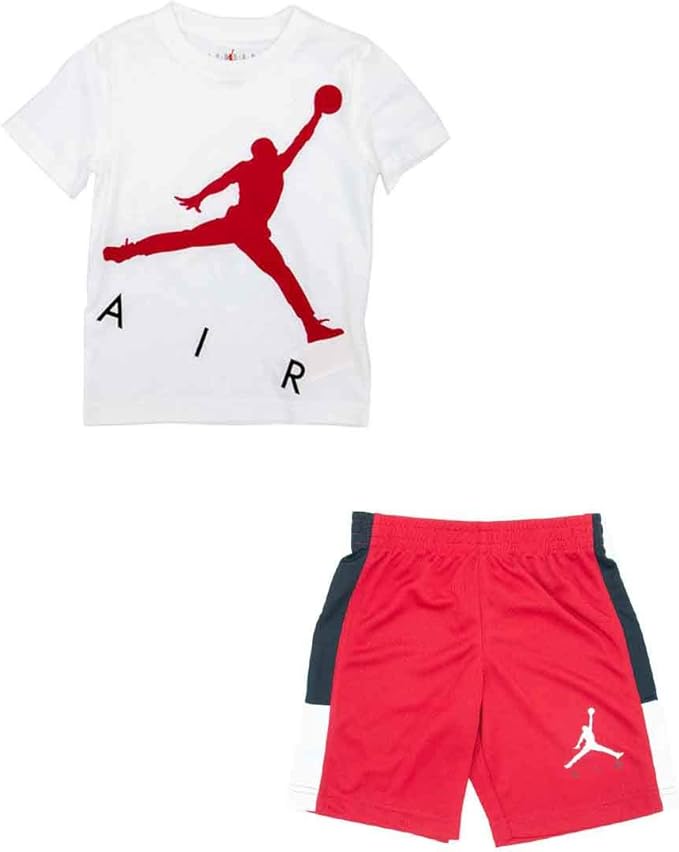 Jordan Completo tShirt e Bermuda Nike Bambino Bambino Gym Red 85A390 7A/122cm Amazon.it