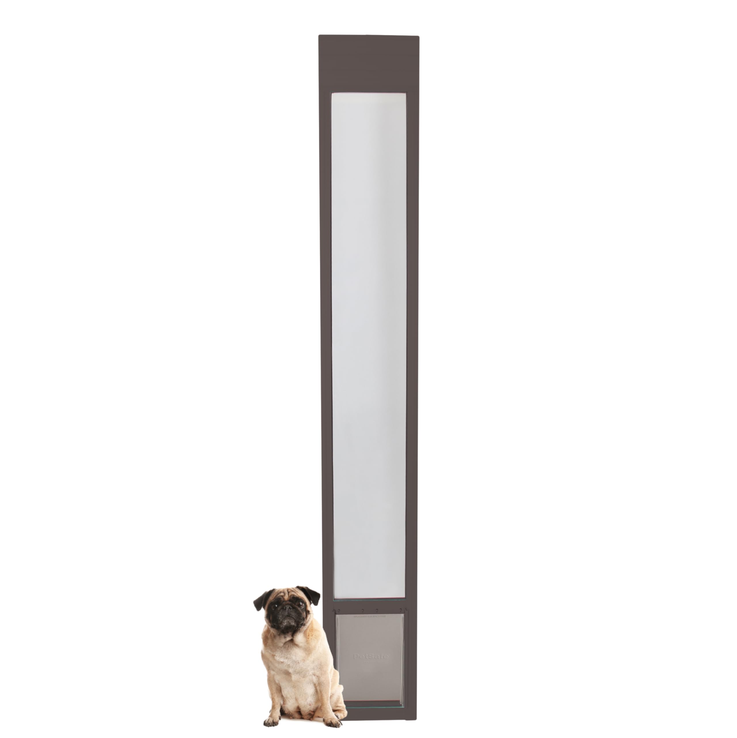 Photo 1 of PetSafe Sliding Glass Pet Door - No-Cut DIY Install Doggy Door for Renters - Aluminum Frame - Adjustable Height 75 7/8" to 80 11/16" - Ideal for Medium Dogs Up to 40 lb - Bronze