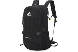 Bseash 40L Waterproof Hiking Camping Backpack with Rain Cover, Lightweight Outdoor Sport Travel Daypack for Climbing Skiing