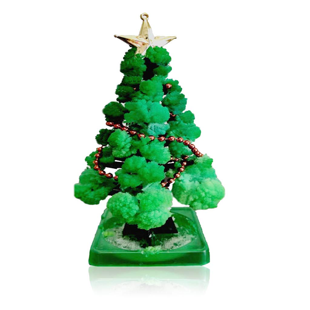 【UK Stock】Mini Christmas Tree Magic Growing, Paper Tree DIY Crystal Growing Kit/Ornaments Decoration Toy Novelty Xmas Gift Boys Girls Science Kits & Toys Learning Guide (1PC)