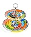 Romero Britto Glass 2-Tier Cake Plate