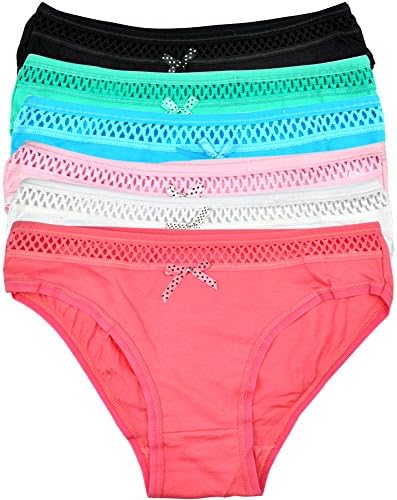LOBBPAJA Women's Cotton Briefs Mix Colors Panties Pack of 6 (M)