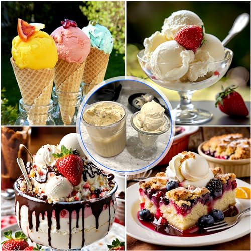 Hejo 4 Pieces Containers for Ninja Creami Deluxe Pints, 680ml Ice Container for NC500 NC501 Series, Ice Cream Container with Lid for Ninja Ice Cream Maker, Accessories for NinjaCreami Ice Cream