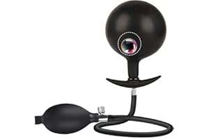 Inflatable Anal Plug with Built-in Steel Ball - Expandable Silicone Vaginal & Anal Dilator for Women, Prostate Massager for M