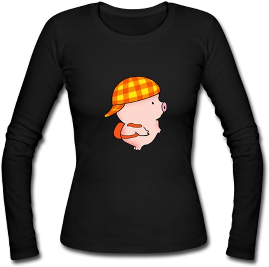 LARger Mcdull going to school Custom Gildan Long Sleeve Shirts Ladies