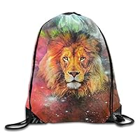 VIMUCIS Galaxy Lion Drawstring Backpack Rucksack Shoulder Bags Training Gym Sack For Man And Women