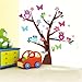 Qudi Tree Butterfly Tree Owl Wall Decor Removable Sticker/Decal Set