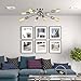 VINLUZ 8-Light Sputnik Chandelier Brushed Nickel Semi Flush Mount Ceiling Light Modern Pendant Lighting