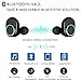 Wireless Earbuds, Bluetooth 4.2 Earphones TWS Touch Control Mini in-Ear Headsets with Mic, Stereo Sports Gym Running Sweatproof Earphone with 1000mAh Charging Box, for iOS & Android (Black-I8X)