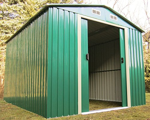 Gartenhaus Geräteschuppen 5,3m² aus verzinktem Stahlblech Metall grün von AS-S – Bild 5