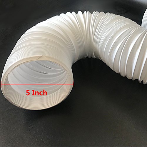 Exhaust Hose for Air Conditioner - AC Vent Hose Counterclockwise Diameter 5inch Plus Stainless Steel Buckle Extend Length 59 Inch Fit for Portable AC Air Conditioner - Thumbnail 4