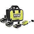RYOBI ONE+ 18V Lithium-Ion HIGH Performance Starter Kit with 2.0 Ah Battery, 4.0 Ah Battery, 6.0 Ah Battery, Charger, and Bag