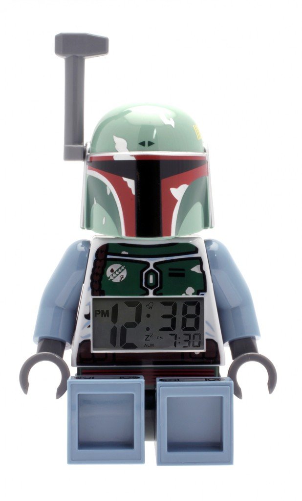 Lego Star Wars Boba Fett Kids Minifigure Light Up Alarm Clock Green