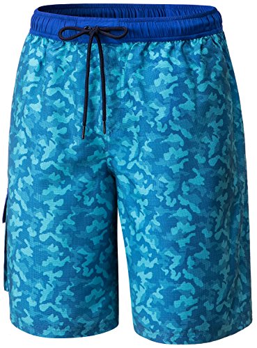 Tesla TM-MSB03-CMB_X-Small Men's Swim Trunks Quick Dry Water Beach Board Shorts MSB03