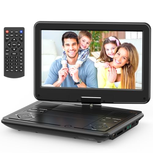 Portable DVD Player Swivel Screen Black