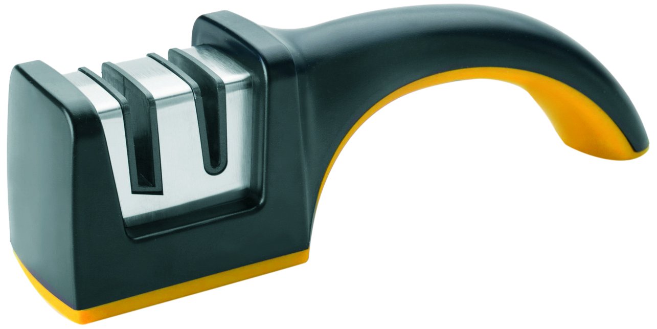 Ibili "Clasica Knife and Scissors Sharpener, Silver/Black/Orange, 20 cm