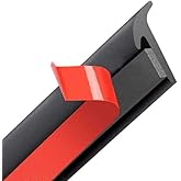 GreceYou 5M/16.5Ft Universal Self Adhesive Auto Rubber Weather Draft Seal Strip, Car Windshield Edge Moulding Sealing Strip S