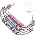 Friendship Handmade Cords 6PCS Multi Color Woven Braid Strand Braided Thread for Hair Ponytail Bracelet Anklet with Clear Rubber Bands by Tidawave