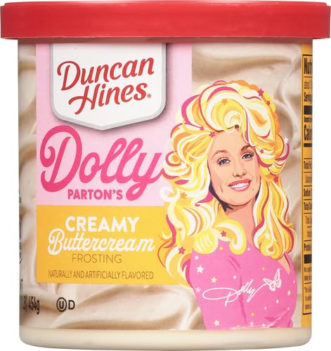 DUNCAN HINES DOLLY PARTON’S FAVORITE CREAMY BUTTERCREAM FLAVORED CAKE FROSTING, PERFECT FOR SUGAR COOKIES, 16 OZ.