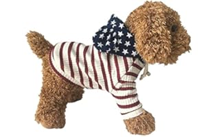 ARNUAETY Pet Clothes Dogs Hoodies for Small Dogs Cats Sweater Onesie Puppy Tracksuit Pajamas 4th of July