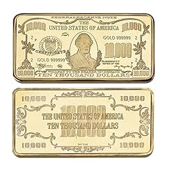 1pc 10 000 Dollar Gold Bar, 1/2/5/10/20/50/100