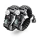 LeMotech 20 in 1 Adjustable Paracord Survival Bracelet, Tactical Emergency Gear Kit Includes SOS LED Flashlight, Compass, Rescue Whistle and Fire Starter-Outdoor Hiking Camping