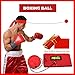 Reflex Boxing Ball on String with Headband for Fight MMA Training Speed Adult/Kids Gift Improve Punch Focus Sport Exercise Practice Fitness Trainer Elastic Head Band Set Cap Hat Puncher by POAGL