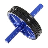 Prosource Fit Dual Ab Wheel Roller Abdominal Exercise Equipment with Comfortable, Easy Grip Handles, Blue