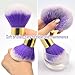 Becoyou Professional Makeup Brush Set, 5 Pieces Cosmetic Brushes Kit with Rhinestone Acrylic Smooth Handle for Blending Power Foundation Eyebrow Blush Concealer, Purple