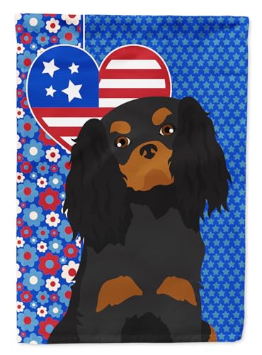 Caroline's Treasures WDK5154CHF Black and Tan Cavalier Spaniel USA American Hou…