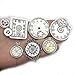 30pcs Antique Silver Mix Skeleton Steampunk Clock Face Watch Gear Cog Wheel Pendant Charms Jewelry Makin for Crafting, Jewelry Findings Making Accessory For DIY Necklace Bracelet M78