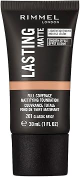 Rimmel Lasting Matte Full Coverage Foundation 30ml 201 Classic Beige