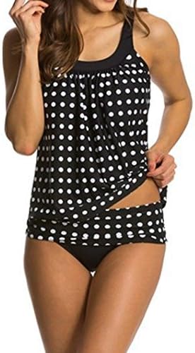 Fresh Retro Wave Point Black Bottom White Point Split Bikini Female Plus Fertilizer Increase Swimsuit