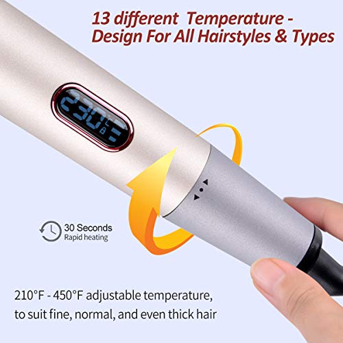 Funkprofi Hair Straightener Curling Iron 2 in 1 Tourmaline Ceramic Twisted Flat Iron,13 Adjustable Temperature for All Hair Types with LCD Digital Display & Auto Shut-Off - Thumbnail 4