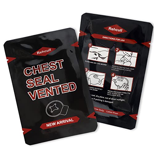 Chest Seal, Vented Chest Seals with 4Vent Channels for Open Chest