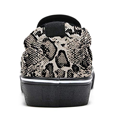 TIZORAX Mocasines sin costuras de piel de serpiente para hombres y niños, zapatos planos de lona para barco TIZORAX Mocasines sin costuras de piel de serpiente para hombres y niños, zapatos planos de lona para barco - Imagen 5