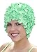 Original Sync Swimwear Petal Swim Caps I Vintage Retro Flower Bathing Cap Black